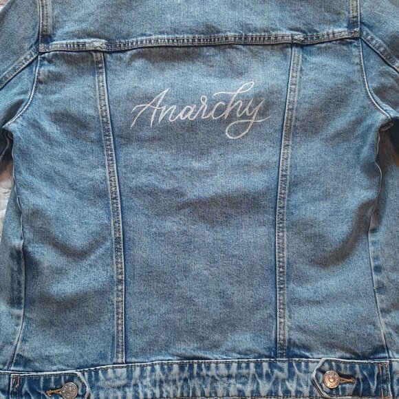 ZARA Distressed Button-up Light Blue Wash Cotton Jean Jacket - Size XS - Picture 7 of 11